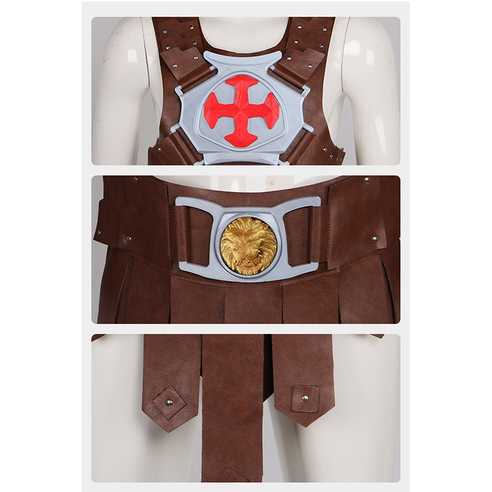 Masters of the Universe He-Man Brown Battle Outfit Halloween Carnival Cosplay Costume