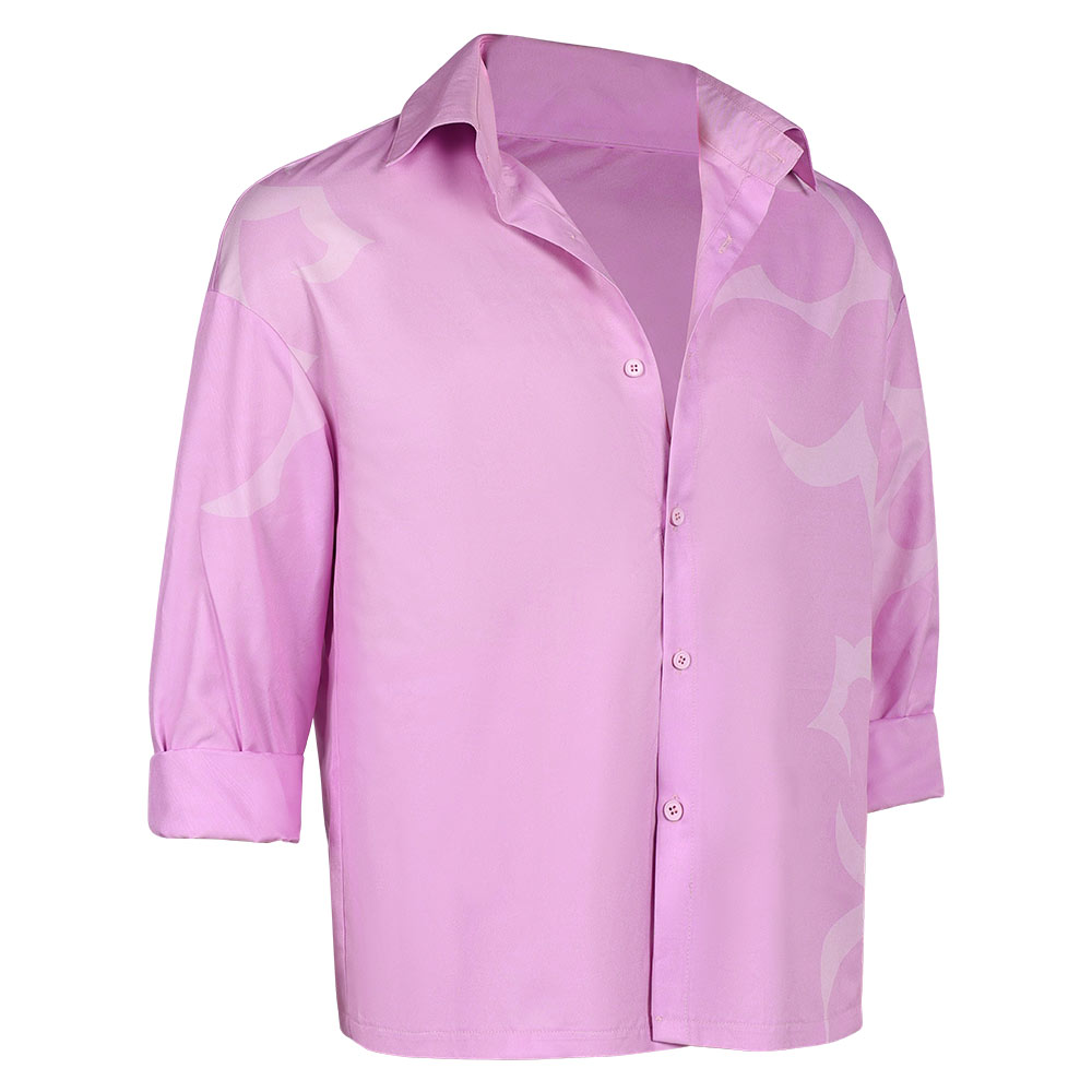 Kpop Demon Hunters Saja Boys Jinu Pink Shirt Halloween Carnival Party Cosplay Costume