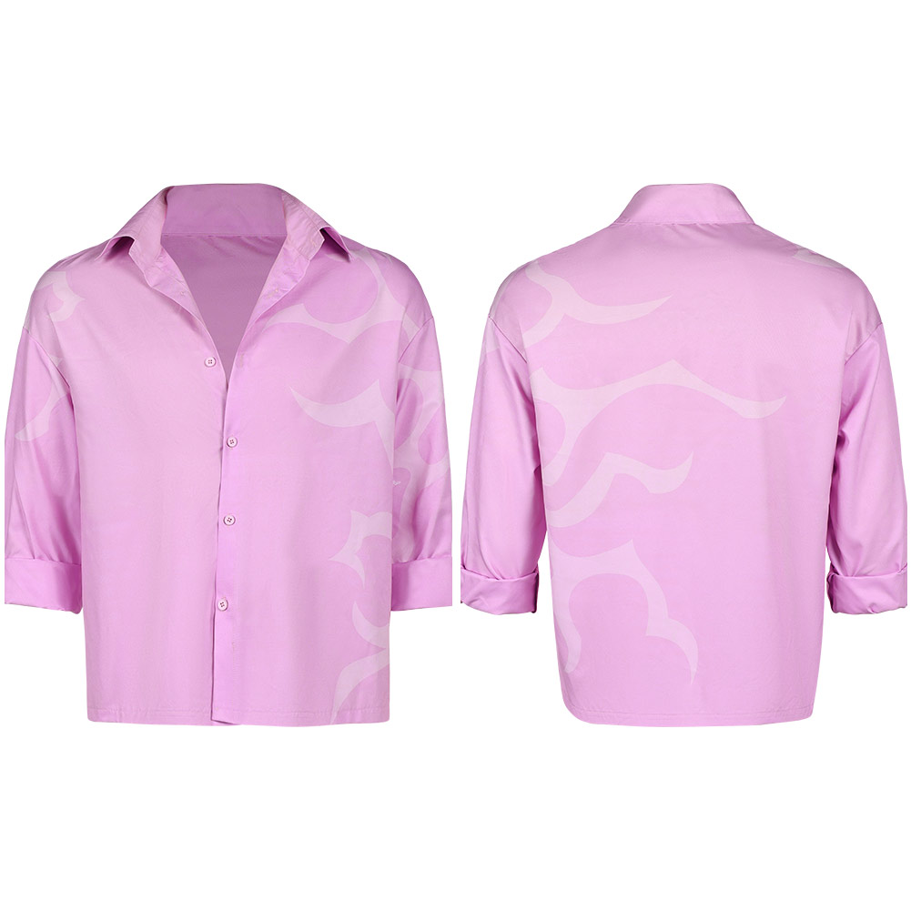 Kpop Demon Hunters Saja Boys Jinu Pink Shirt Halloween Carnival Party Cosplay Costume