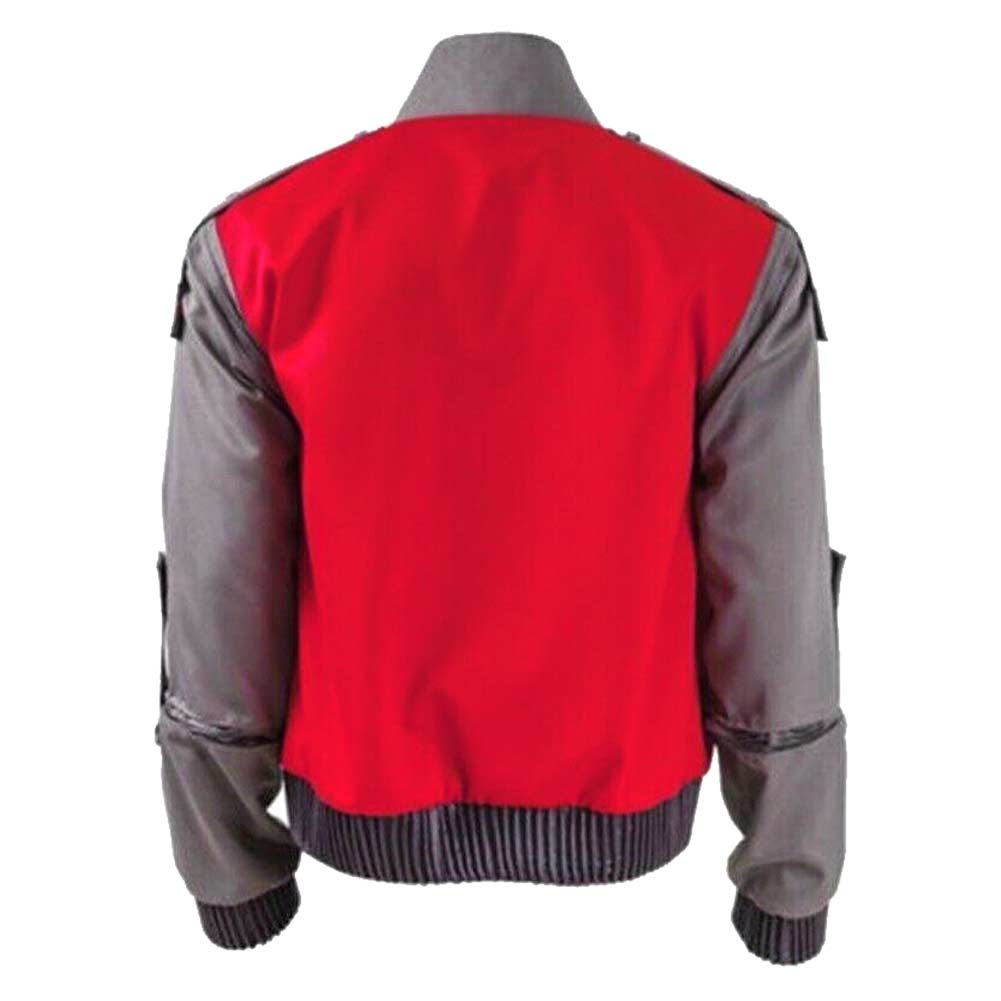 Back to the Future Marty McFly Red Coat Outfits Halloween Carnival Cosplay Costume
