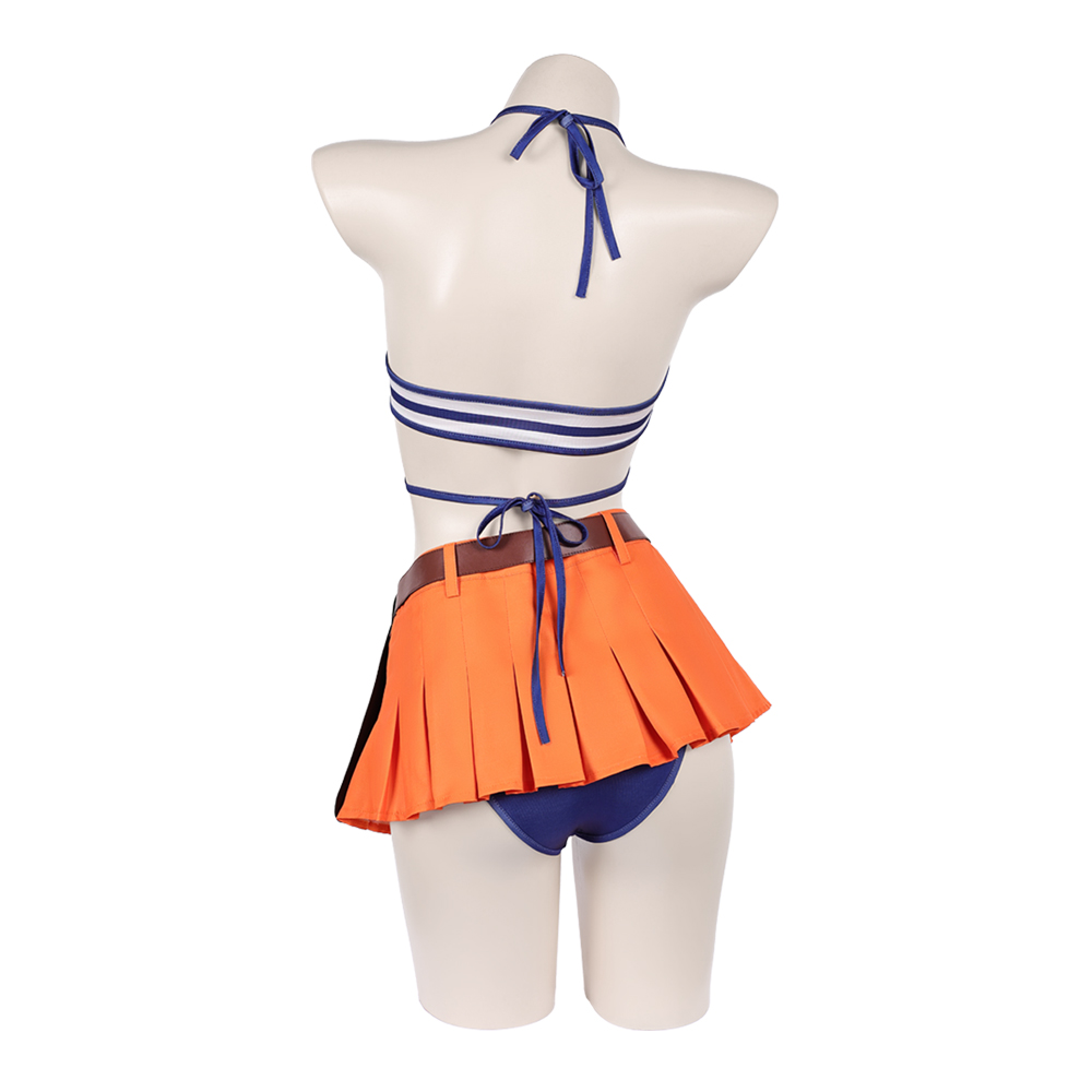 Nami Blue and White Swimsuit Outfits Halloween Carnival Cosplay Costume