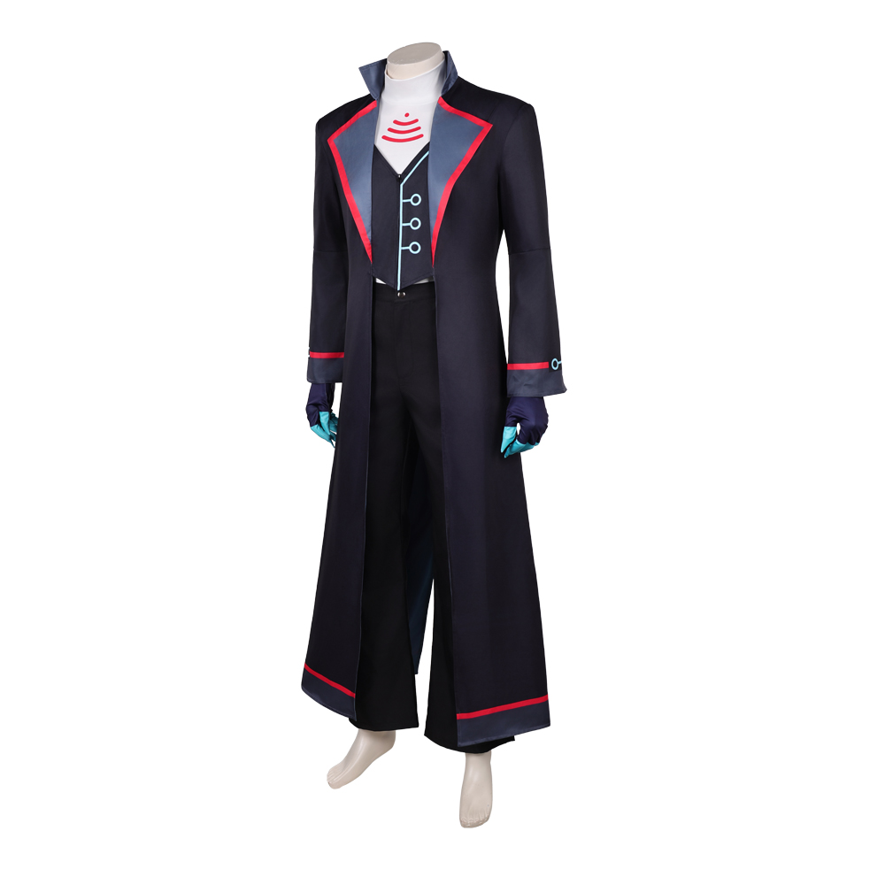 Hazbin Hotel Season 2 Vox Black Long Trench Coat Outfit Halloween Carnival Cosplay Costume
