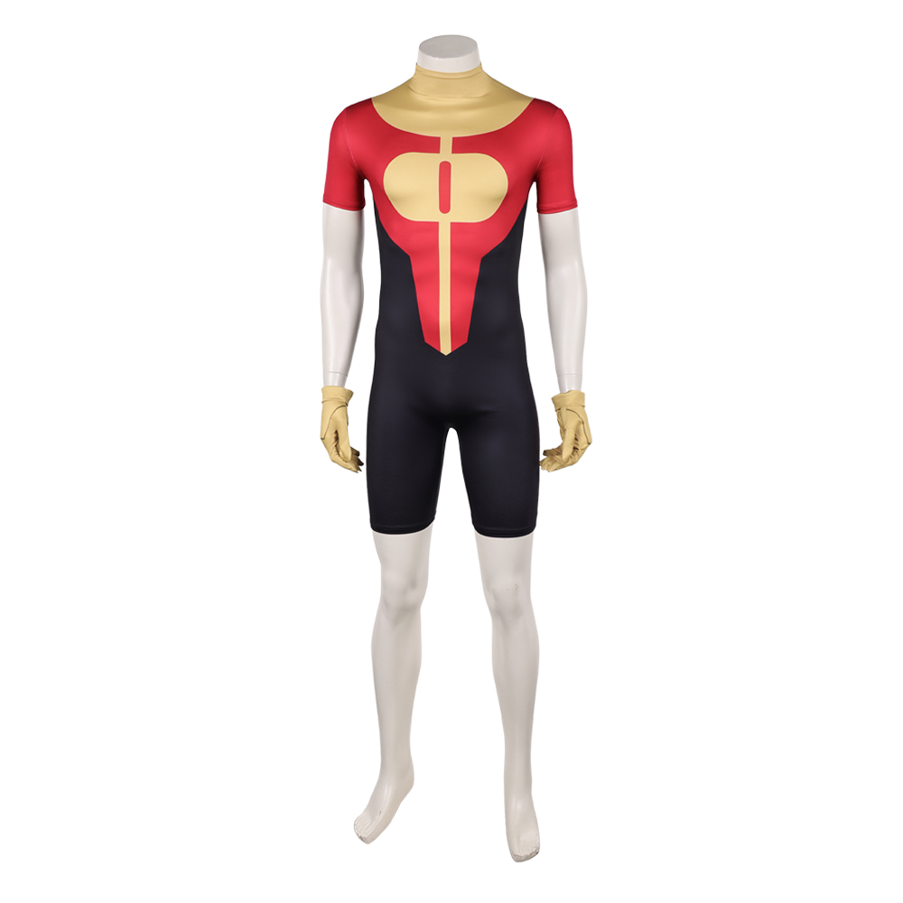 Invincible Oliver Grayson Red Jumpsuit Outfits Halloween Carnival Cosplay Costume