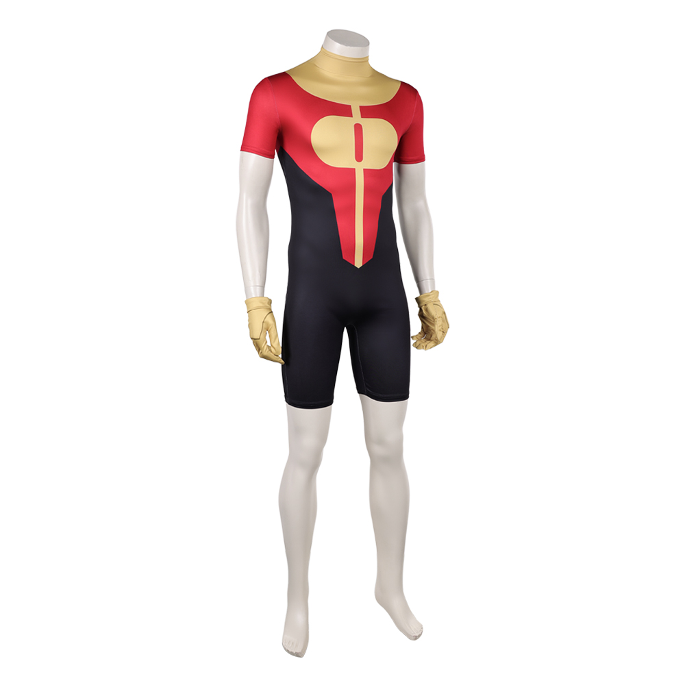 Invincible Oliver Grayson Red Jumpsuit Outfits Halloween Carnival Cosplay Costume