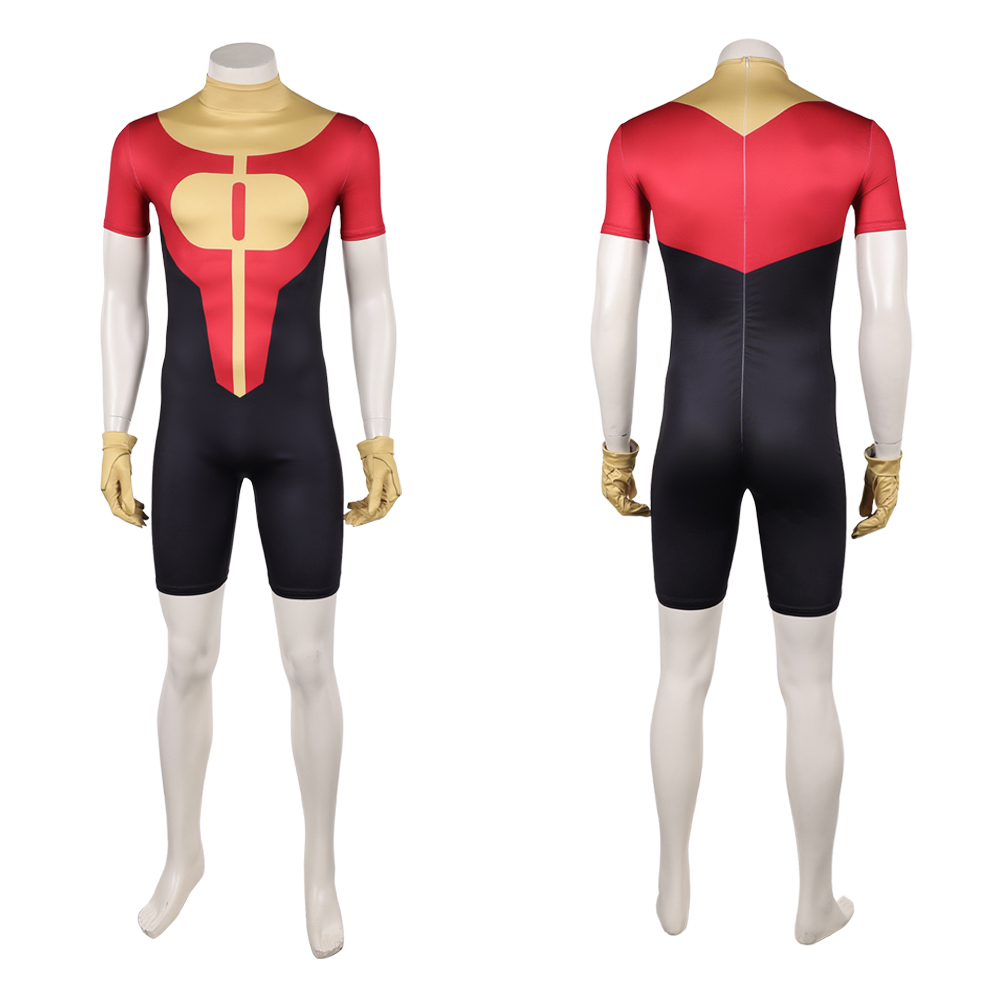 Invincible Oliver Grayson Red Jumpsuit Outfits Halloween Carnival Cosplay Costume