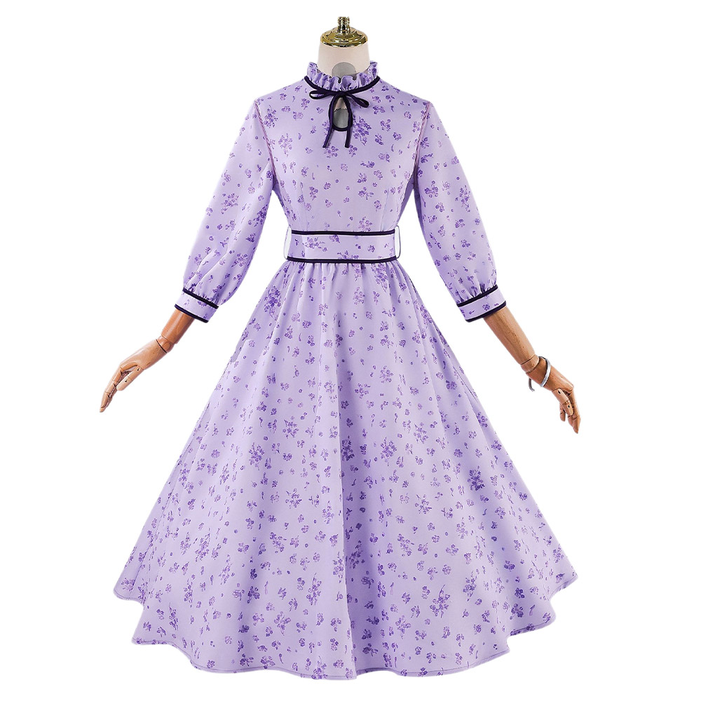 Frieren: Beyond Journey‘s End Fern Date Women Purple Dress Outfits Cosplay Costume