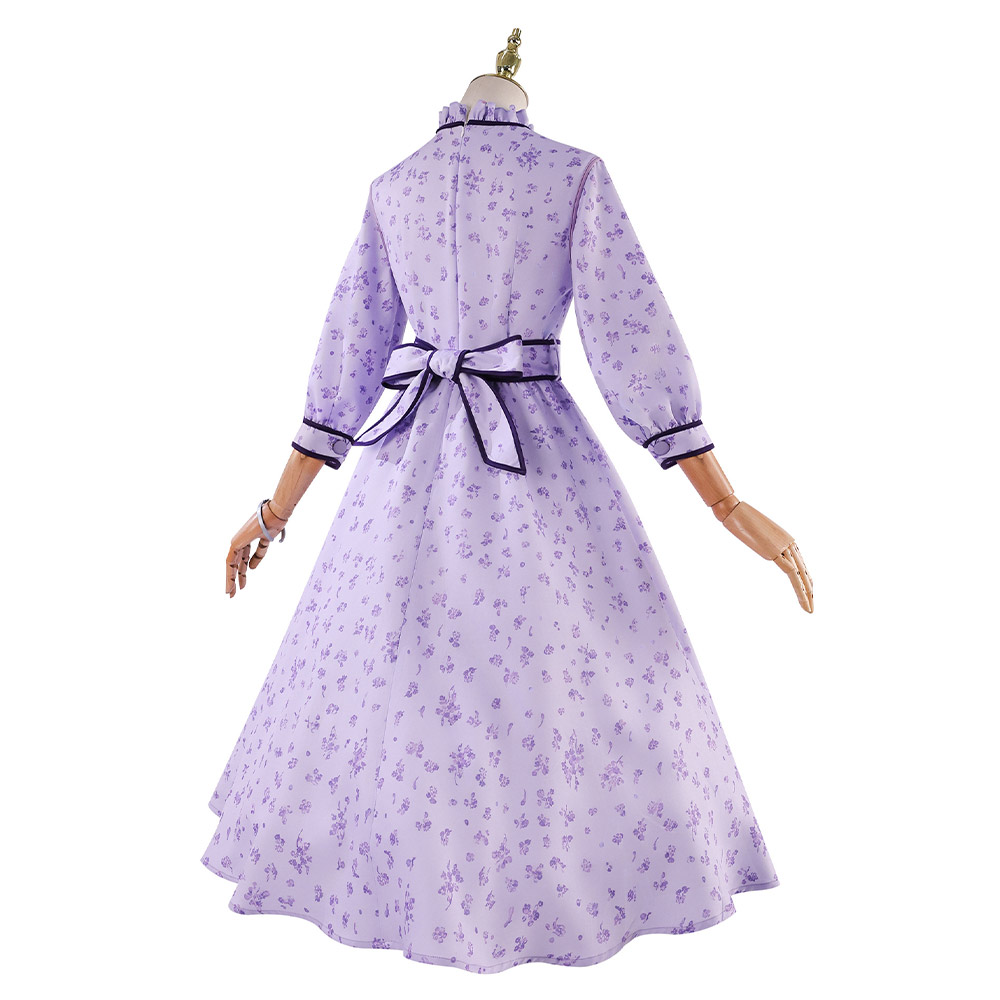 Frieren: Beyond Journey‘s End Fern Date Women Purple Dress Outfits Cosplay Costume