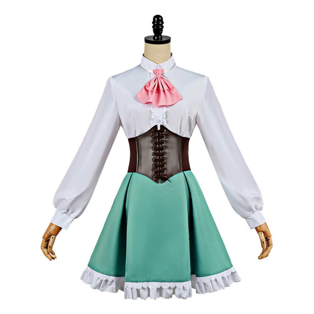 Season 4 Ram Women Green Outfit with Cape Outfits Halloween Carnival Cosplay Costume