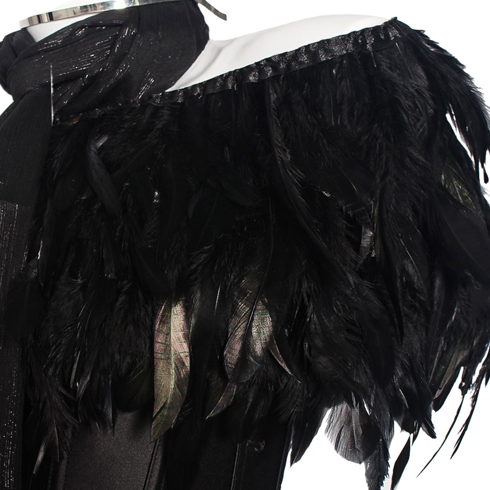 Padme Amidala Black Fishtail Dress Outfit Halloween Carnival Cosplay Costume