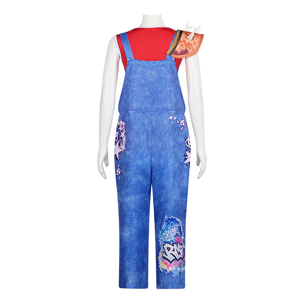 Forgotten Island Jo Women Blue Overalls Outfit Halloween Carnival Cosplay Costume