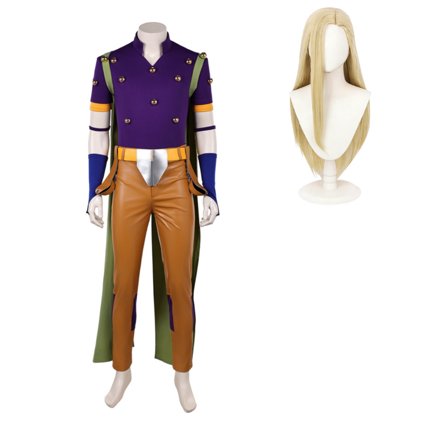 Gyro Zeppeli Purple Outfit Halloween Carnival Cosplay Costume Suit