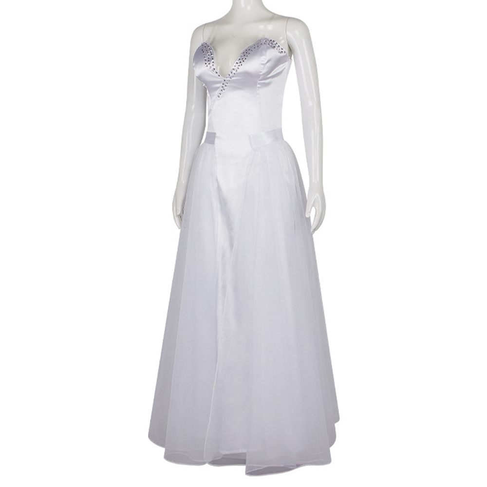 Wicked Glinda White Gown Outfits Halloween Carnival Party Cosplay Costume