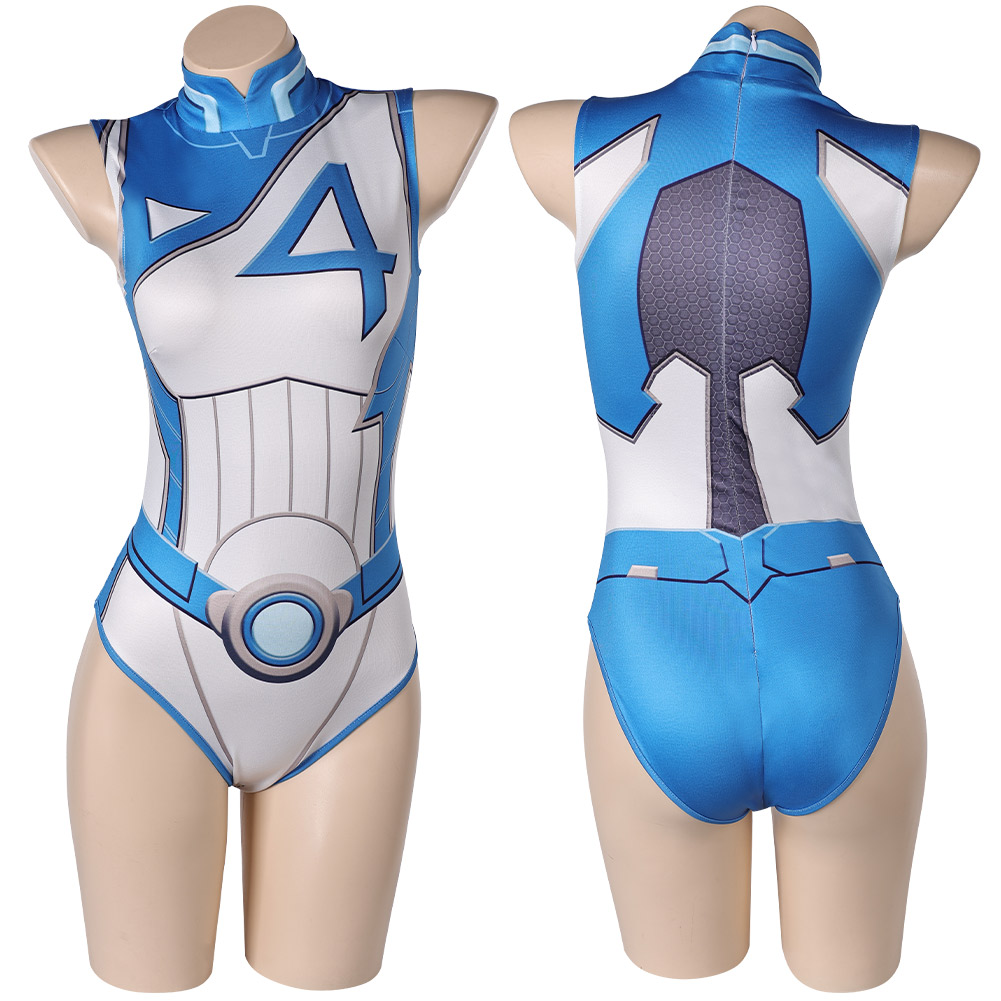 Rivals Invisible Women Sue Storm One-piece Swimsuit Outfits Halloween Carnival Cosplay Costume