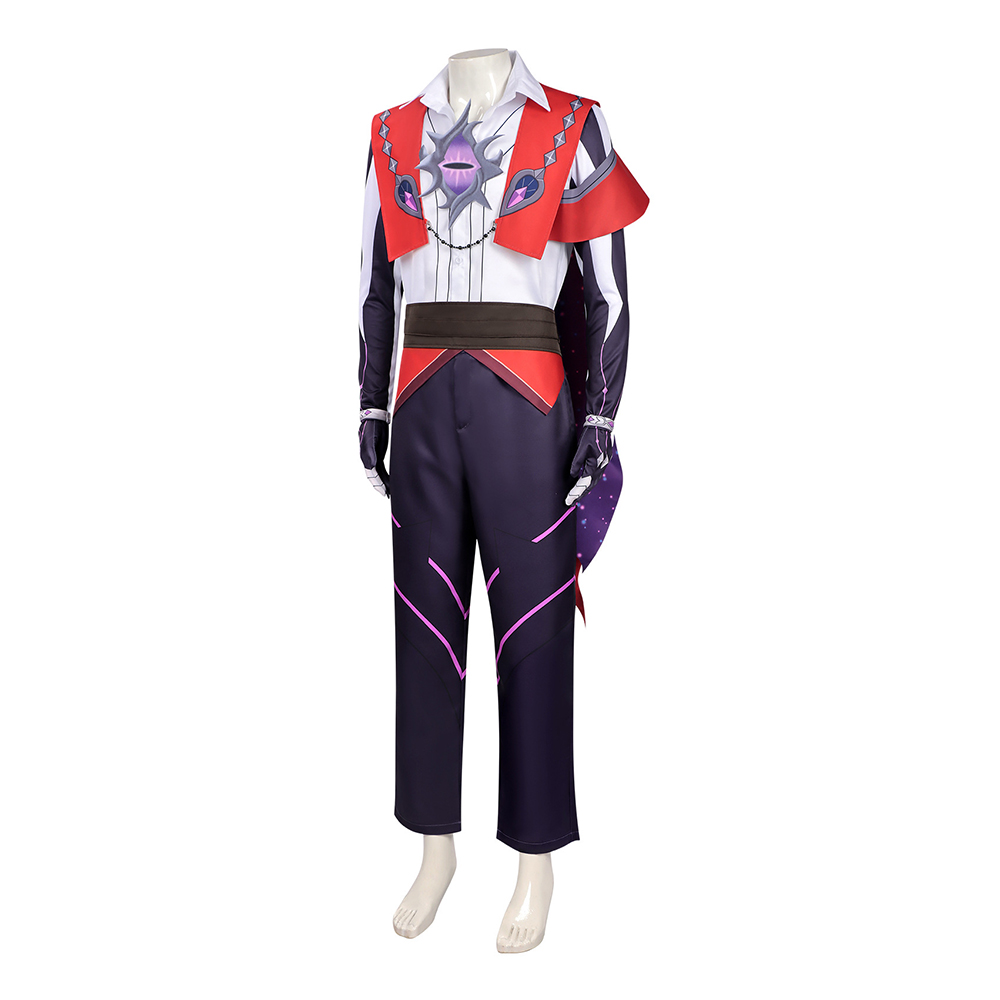 Roco Kingdom: World Enzo Red and Purple Outfit Halloween Carnival Cosplay Costume