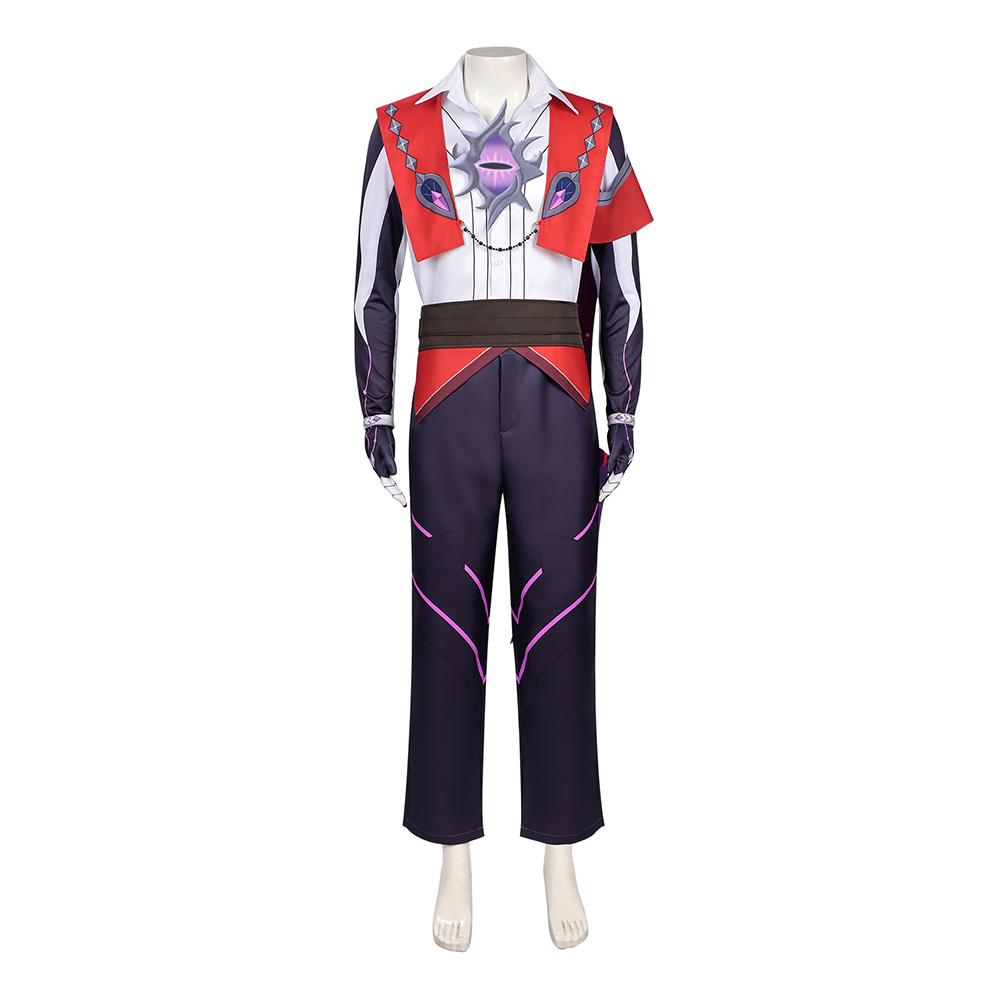 Roco Kingdom: World Enzo Red and Purple Outfit Halloween Carnival Cosplay Costume