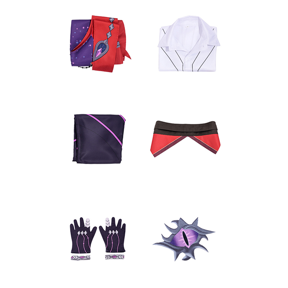 Roco Kingdom: World Enzo Red and Purple Outfit Halloween Carnival Cosplay Costume