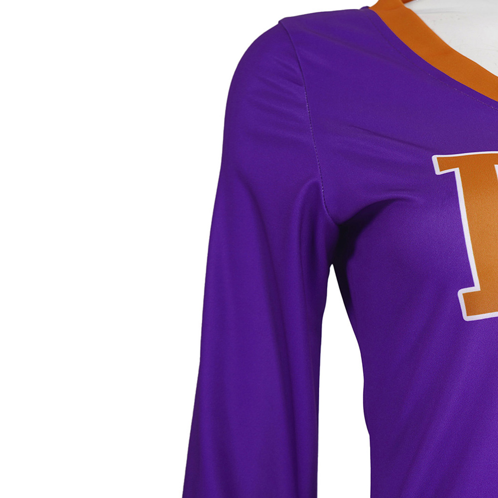 Jennifer's Body Jennifer Check Purple Cheerleader Dress Outfit Halloween Carnival Cosplay Costume