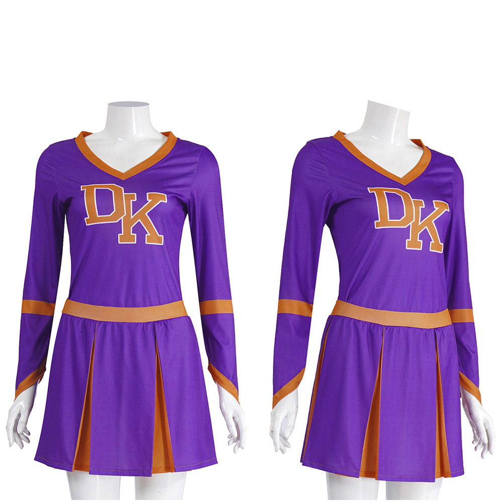 Jennifer's Body Jennifer Check Purple Cheerleader Dress Outfit Halloween Carnival Cosplay Costume