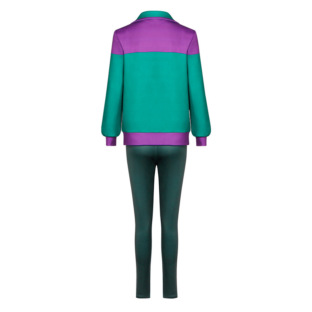Forgotten Island Risa Women Green Coat Outfit Halloween Carnival Cosplay Costume