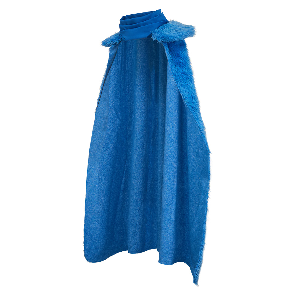 One Piece Sanji Blue Plush Cloak Halloween Carnival Cosplay Costume