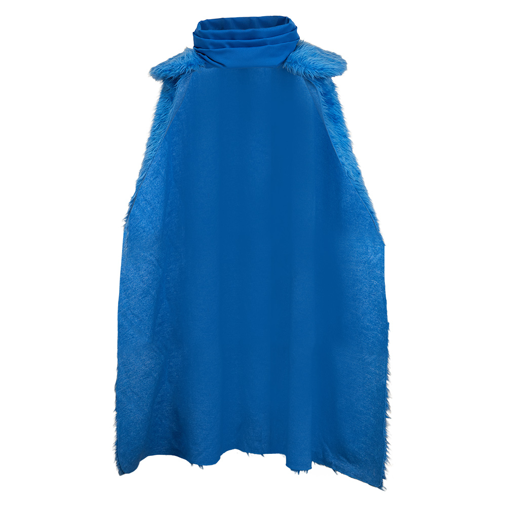 One Piece Sanji Blue Plush Cloak Halloween Carnival Cosplay Costume