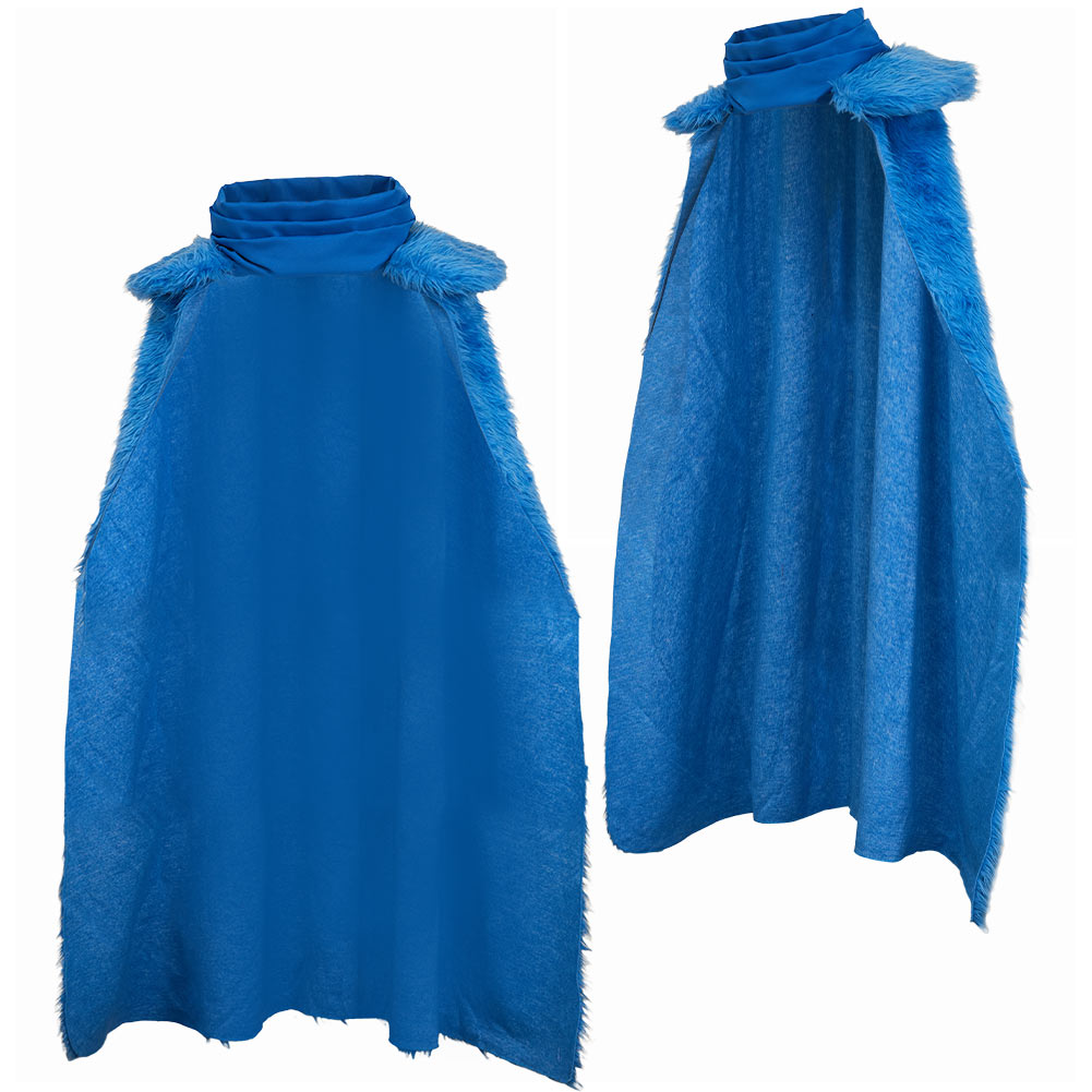 One Piece Sanji Blue Plush Cloak Halloween Carnival Cosplay Costume