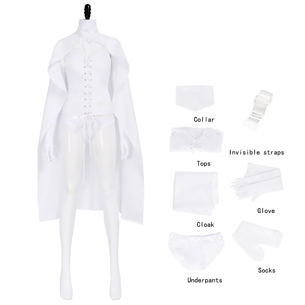 X-Men White Queen Emma Frost Outfits Halloween Carnival Cosplay Costume