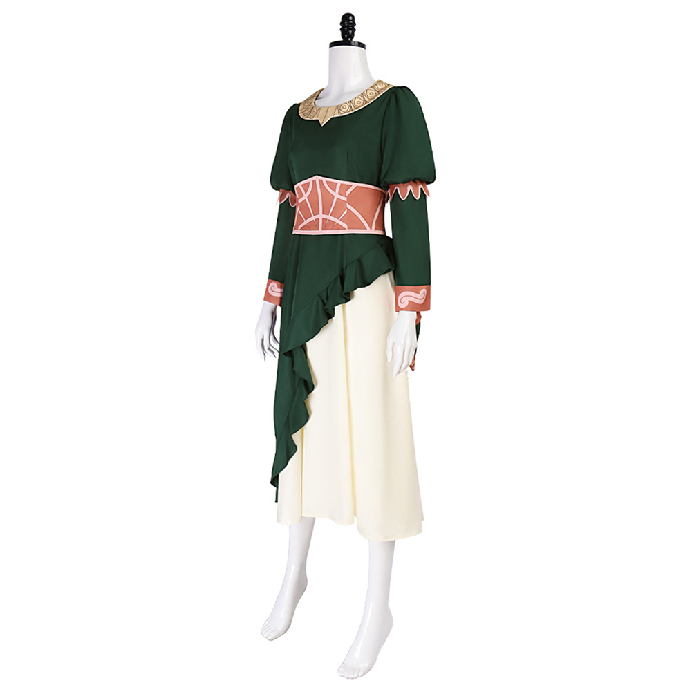 The Lord of the Rings Hera Green Dress Halloween Carnival Party Cosplay Costume