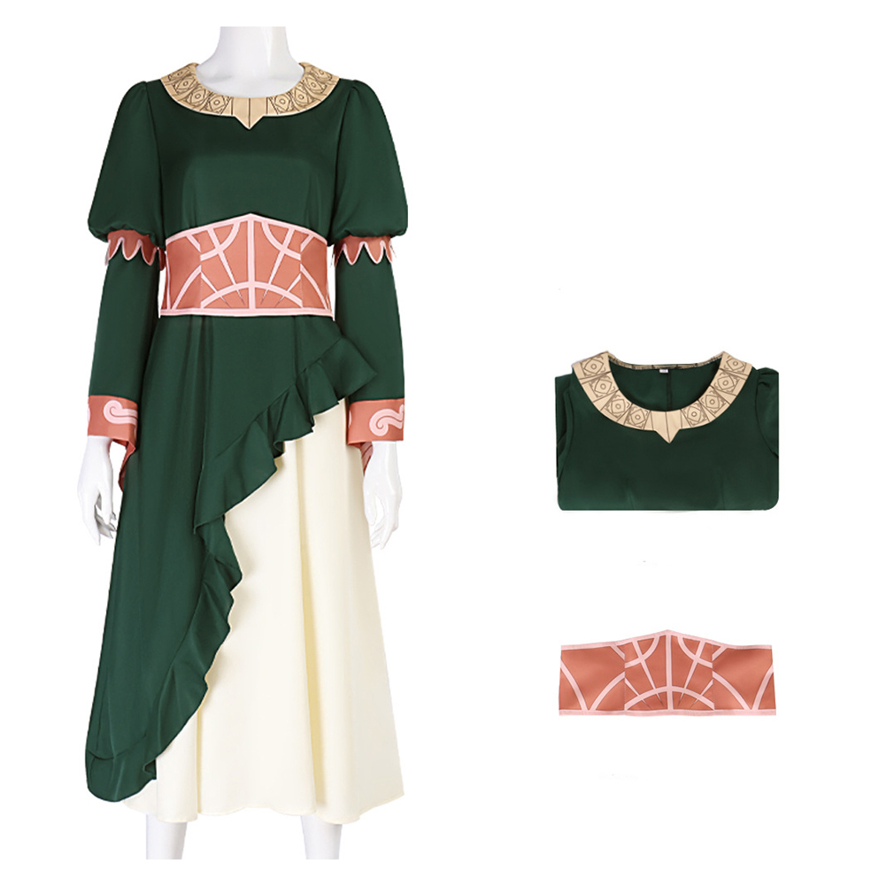 The Lord of the Rings Hera Green Dress Halloween Carnival Party Cosplay Costume