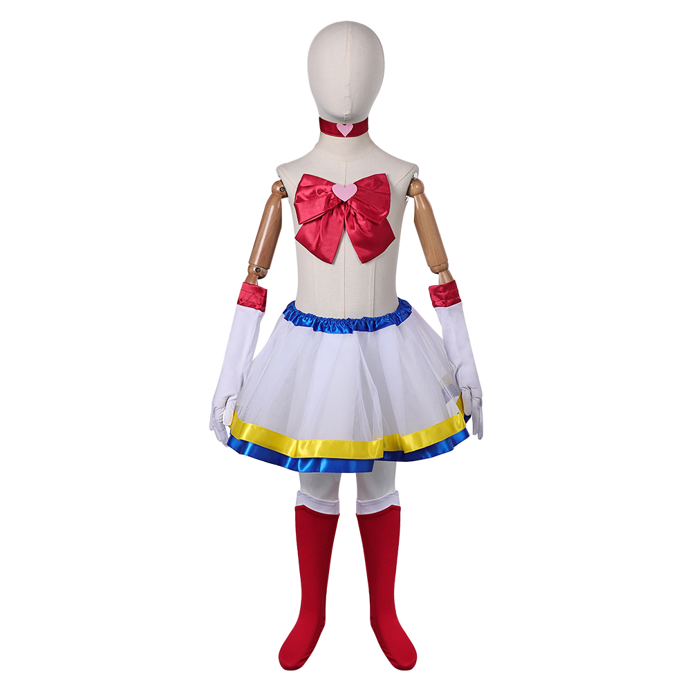 Sailor Moon Usagi Tsukino Kids Children Girl Tutu Skirt Set Carnival Halloween Cosplay Costume