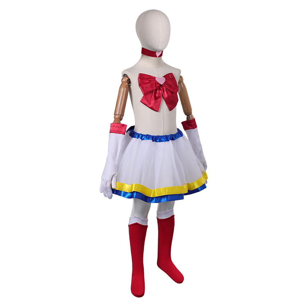 Sailor Moon Usagi Tsukino Kids Children Girl Tutu Skirt Set Carnival Halloween Cosplay Costume