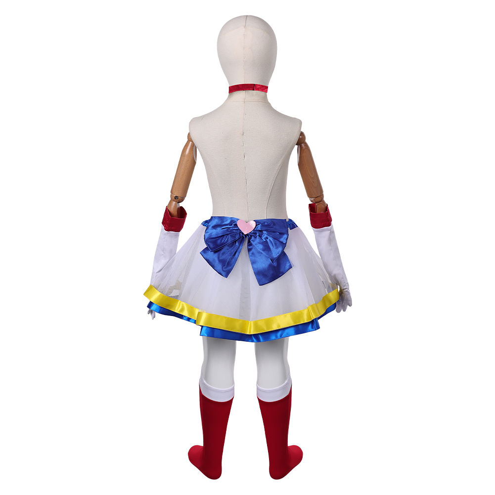 Sailor Moon Usagi Tsukino Kids Children Girl Tutu Skirt Set Carnival Halloween Cosplay Costume