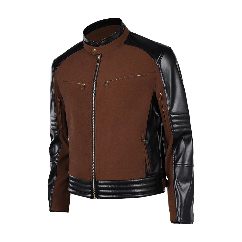 Movie Mortal Kombat 2 Johnny Cage Brown Coat Outfits Halloween Carnival Cosplay Costume