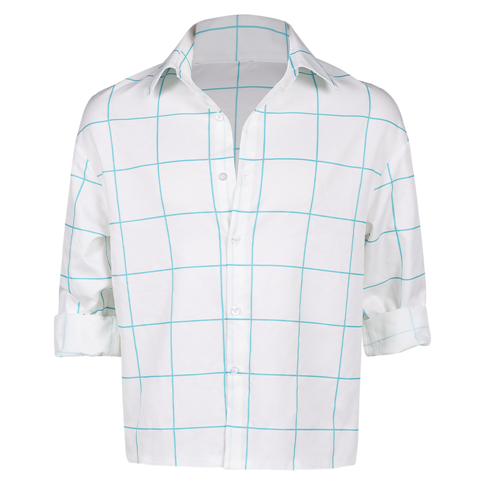 Kpop Demon Hunters Jinu Soda Pop White Shirt Halloween Carnival Party Cosplay Costume