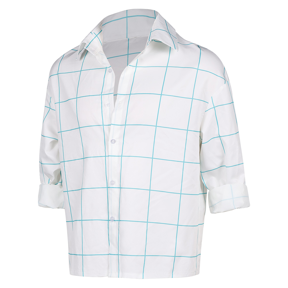 Kpop Demon Hunters Jinu Soda Pop White Shirt Halloween Carnival Party Cosplay Costume