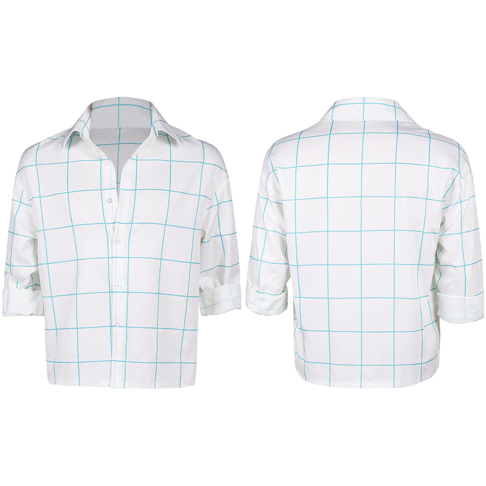 Kpop Demon Hunters Jinu Soda Pop White Shirt Halloween Carnival Party Cosplay Costume