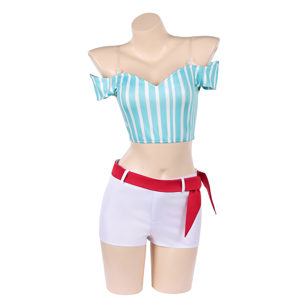Heroines Nami Women Blue Outfit Halloween Carnival Cosplay Costume