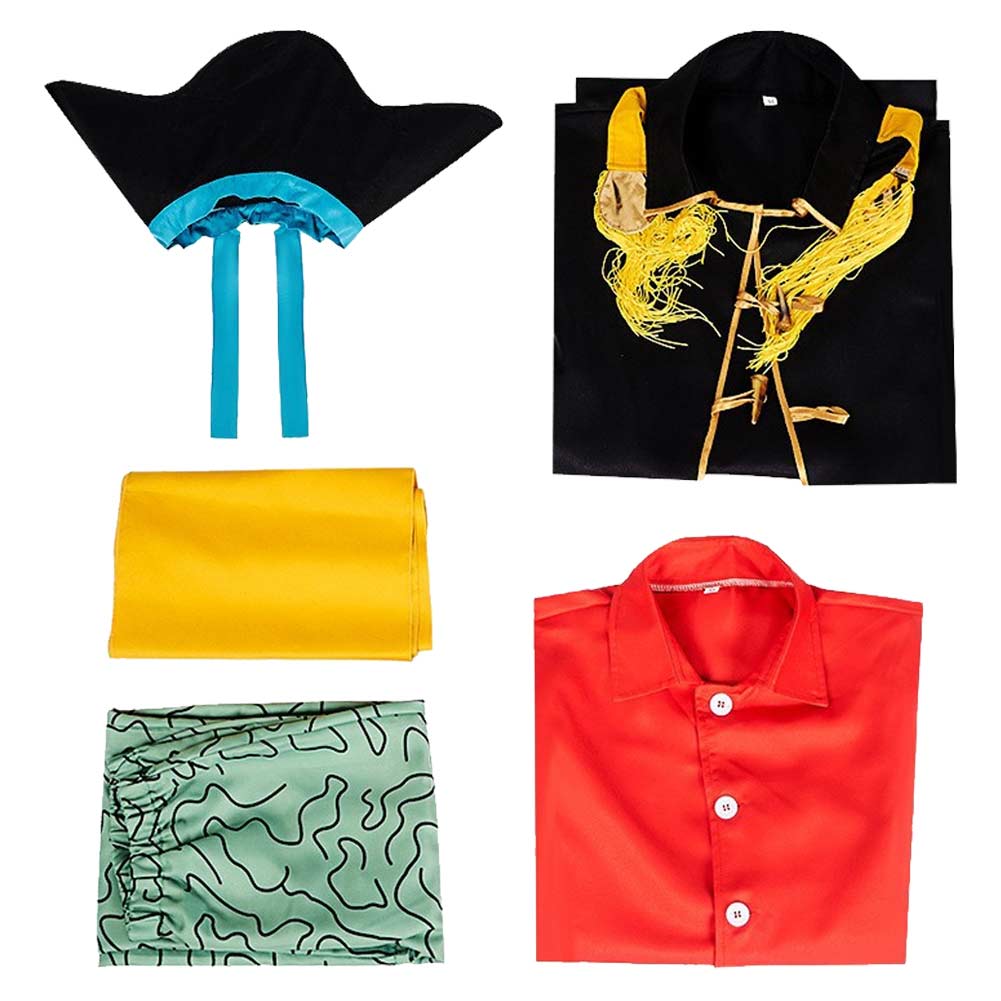 Marshall D. Teach Red Outfit Halloween Carnival Cosplay Costume