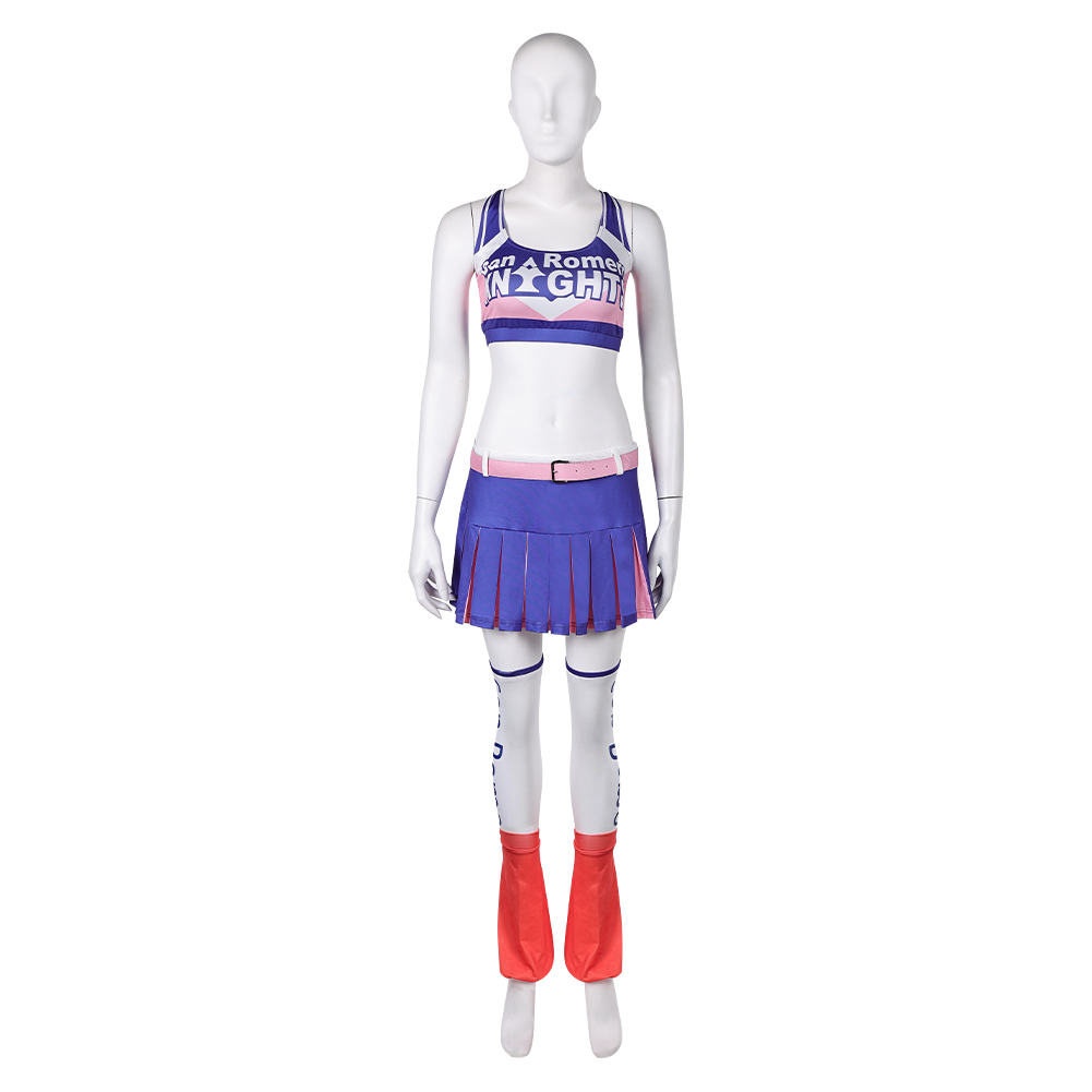 Lollipop Chainsaw: RePop Juliet Purple Cheerleader Dress Outfits Halloween Carnival Cosplay Costume
