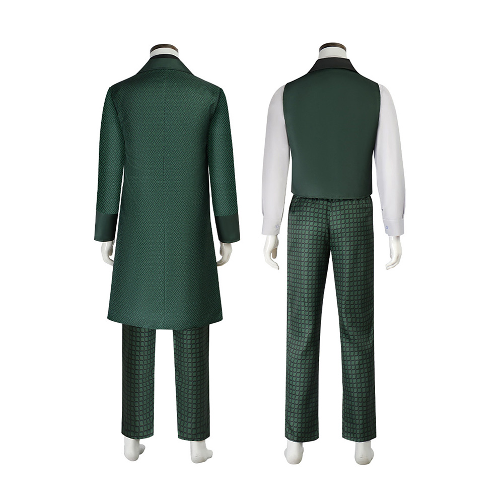 Wicked The Wizard of Oz Green Coat Suit Set Halloween Carnival Party Cosplay Costume