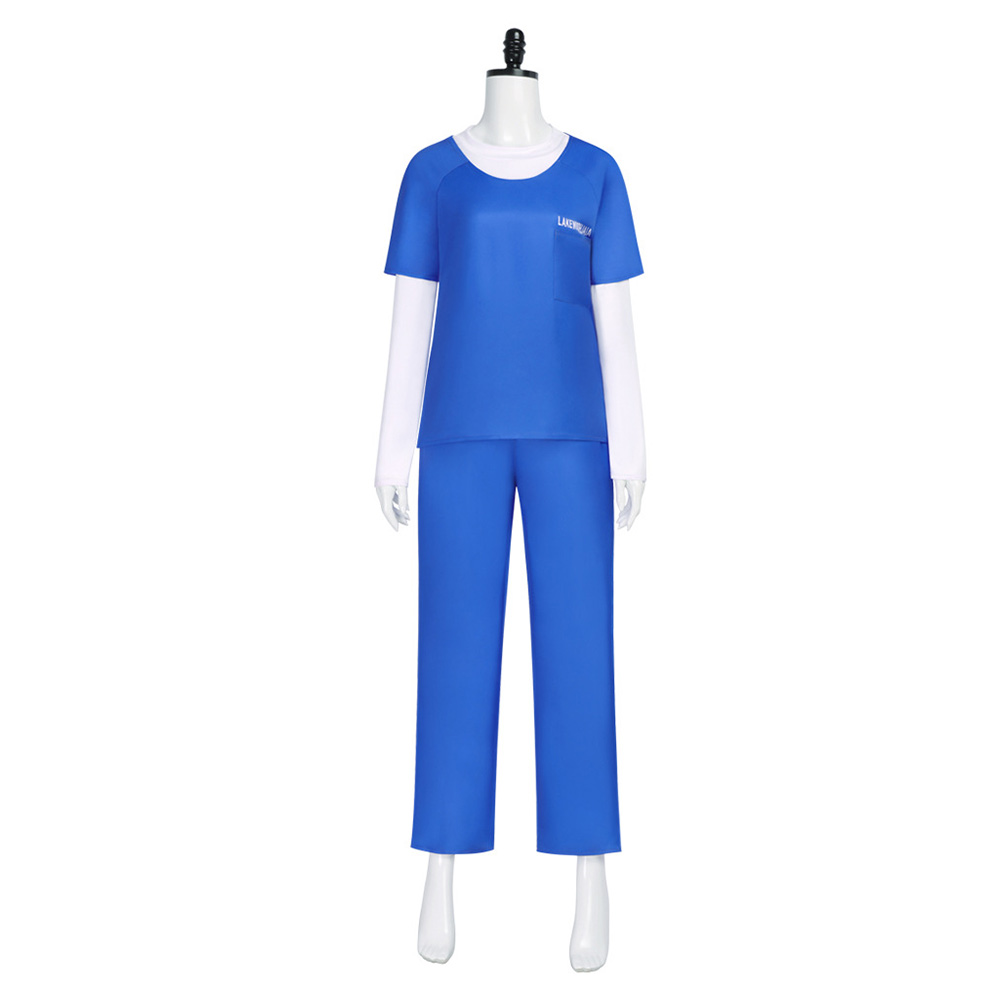 The Gifted Polaris Lorna Dane Women Blue Jail Outfits Halloween Carnival Cosplay Costume