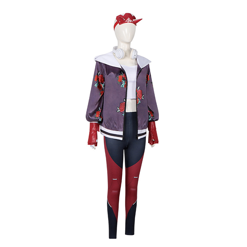 Overwatch Kiriko Legendary Offer Women Purple Outfit Halloween Carnival Cosplay Costume
