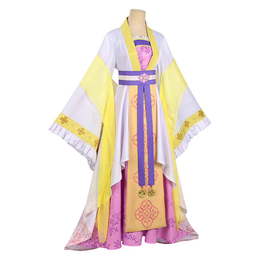 Though I Am an Inept Villainess Huang Linglin Women Yellow Dress Halloween Carnival Cosplay Costume
