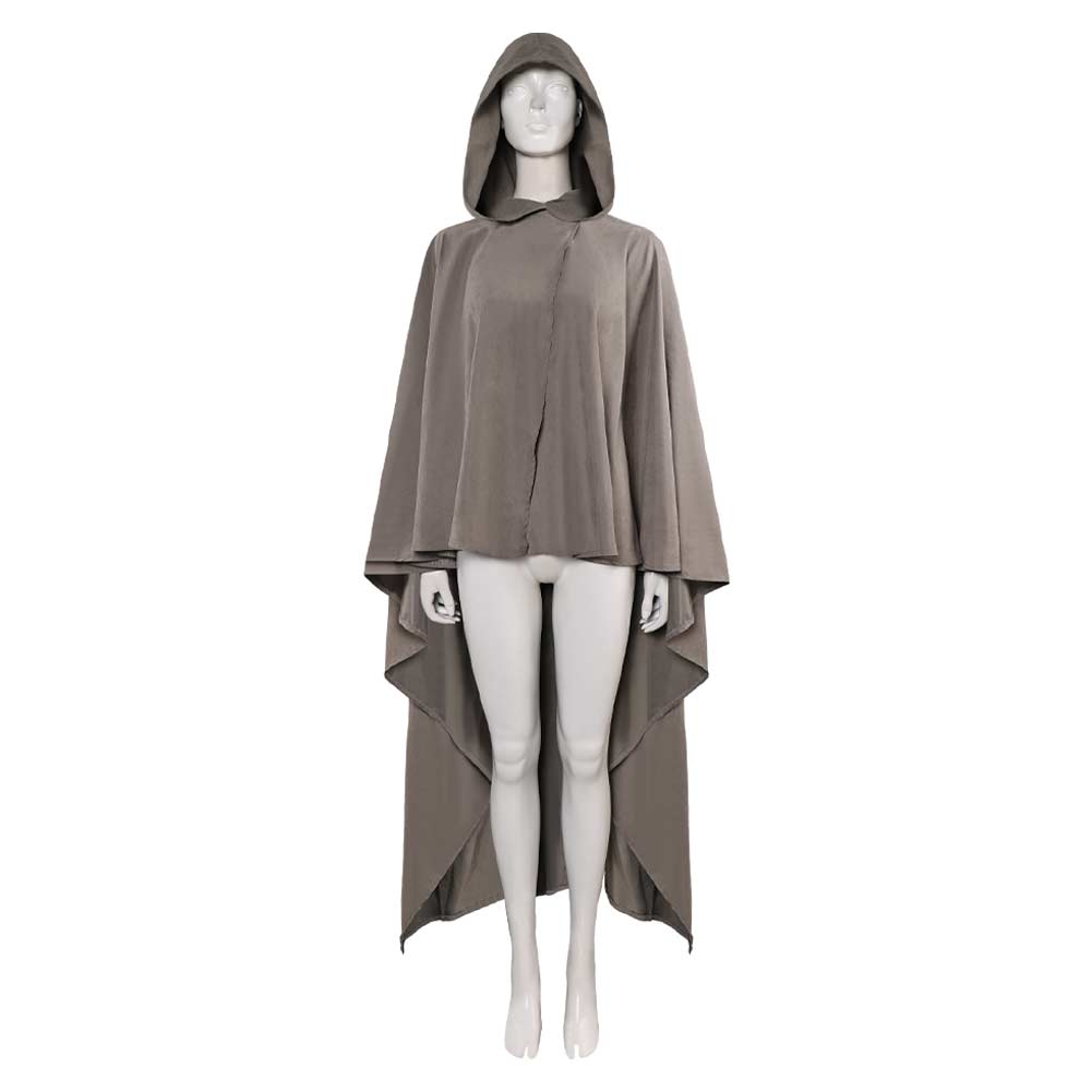 Rey Skywalker Grey Cloak Halloween Carnival Party Cosplay Costume