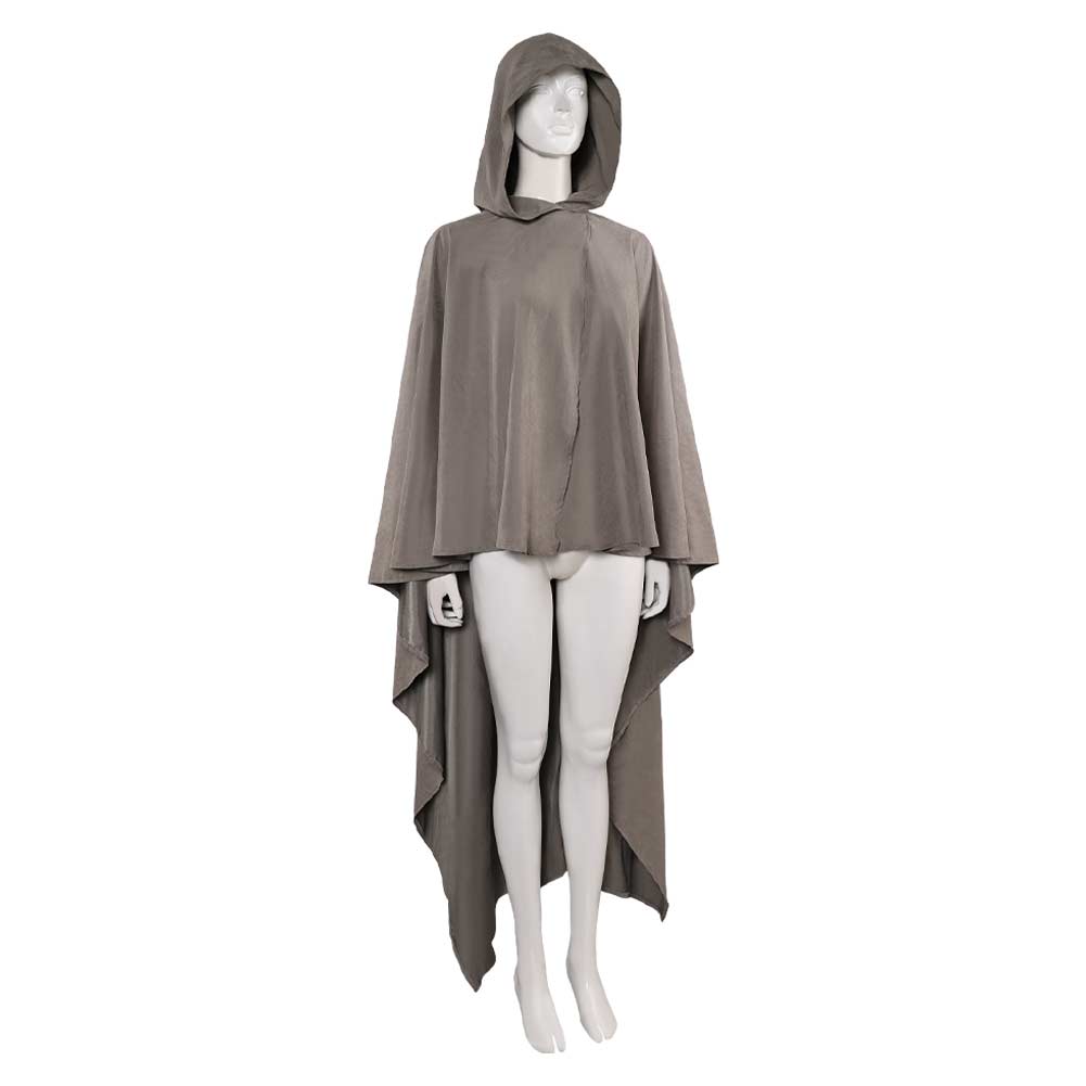 Rey Skywalker Grey Cloak Halloween Carnival Party Cosplay Costume