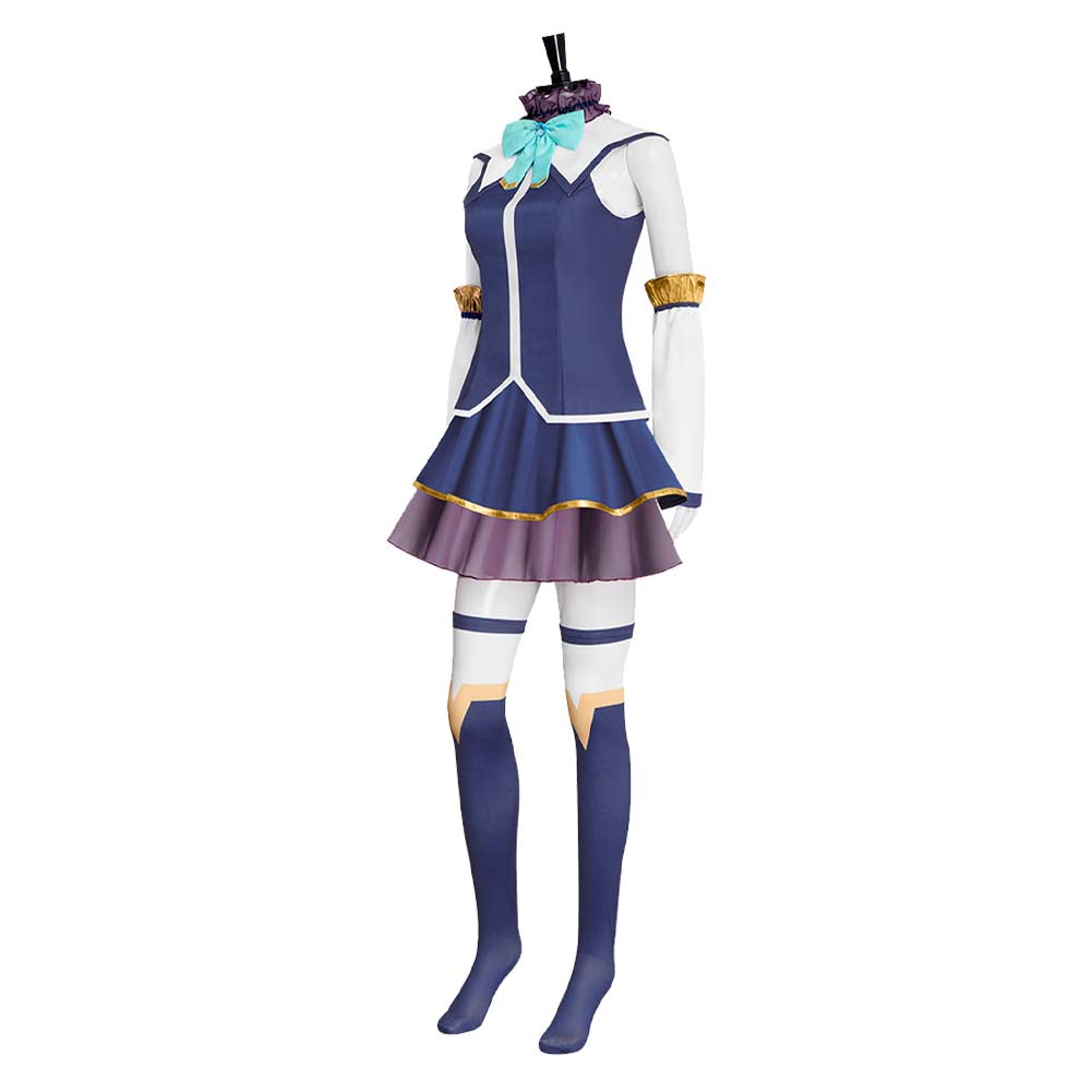 KonoSuba: God‘s Blessing on This Wonderful World!  Aqua Women Blue Dress Cosplay Costume