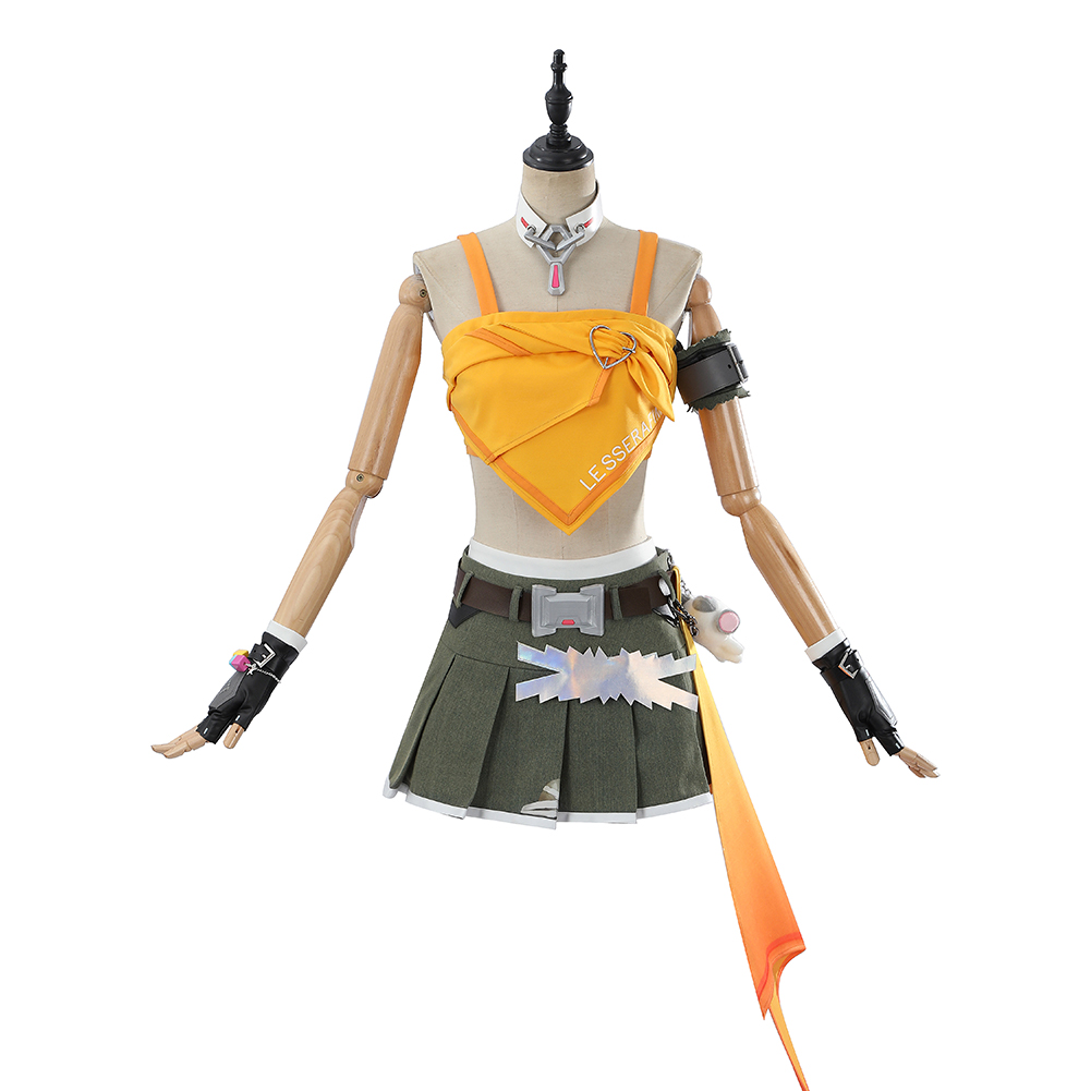 Overwatch Mercy LESSERAFIM Women Top Skirt Set Outfits Halloween Carnival Party Cosplay Costume