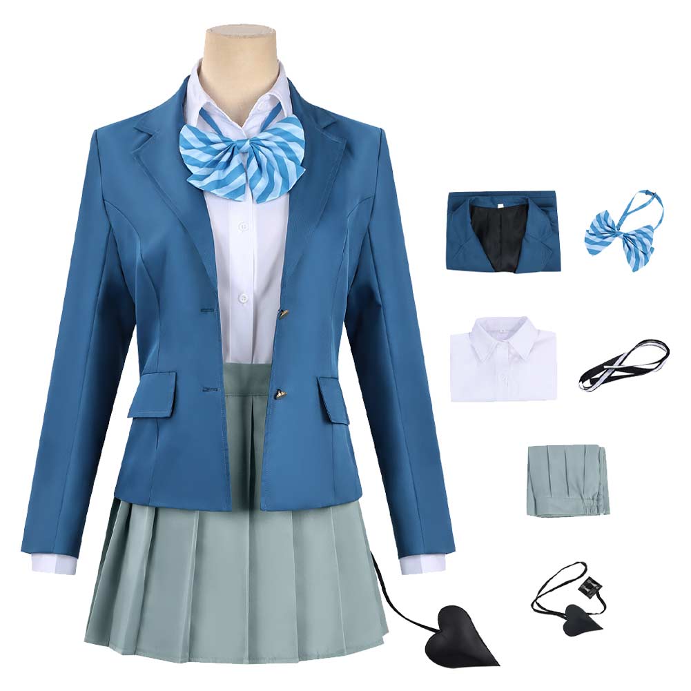Kanan-sama Is Easy as Hell Kanan Takakiyo Women Blue Outfit Halloween Carnival Cosplay Costume
