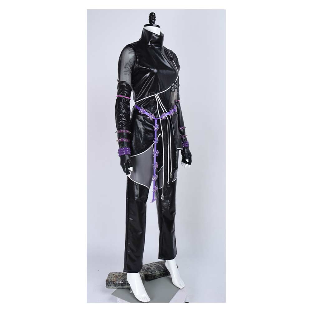 Kpop Demon Hunters Mira Black Battle Suit Halloween Carnival Party Cosplay Costume