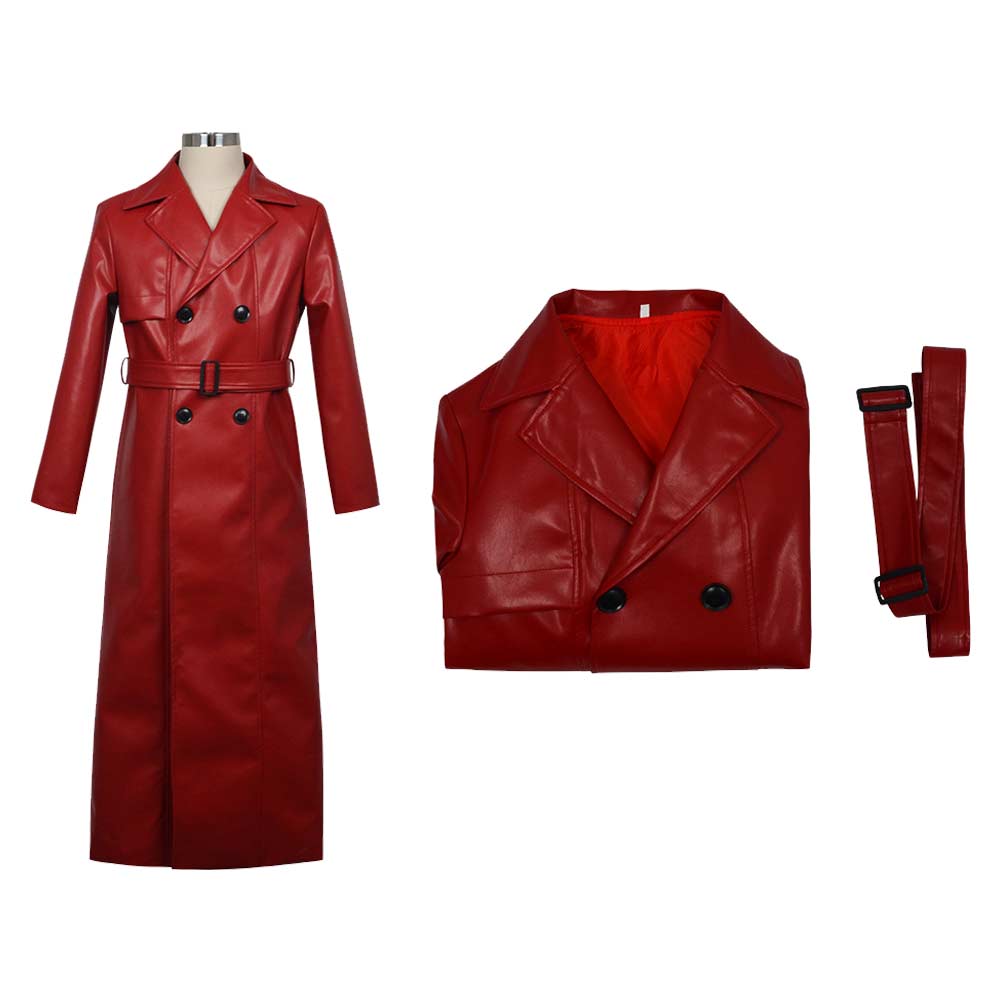 Homicipher Scarlet Rain Men Red Overcoat Outfits Halloween Carnival Cosplay Costume